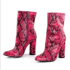 Cape Robbin Neon Pink Ankle Boot